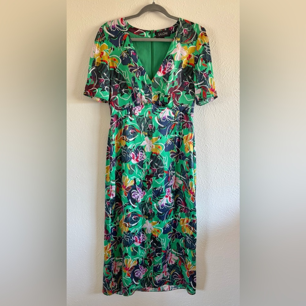 Saloni silk midi dress